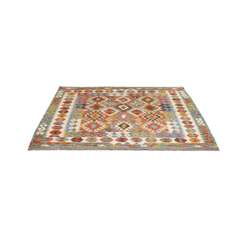 Kelim Teppich - Splash quadratisch  - 154 x 154 cm - mehrfarbig
