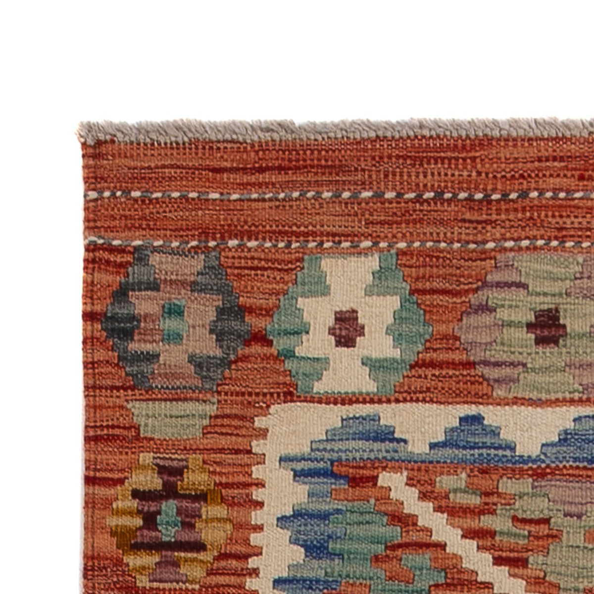 Läufer Kelim - Splash - 246 x 76 cm - mehrfarbig