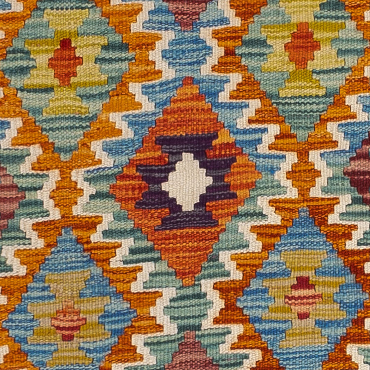 Läufer Kelim - Splash - 201 x 84 cm - mehrfarbig