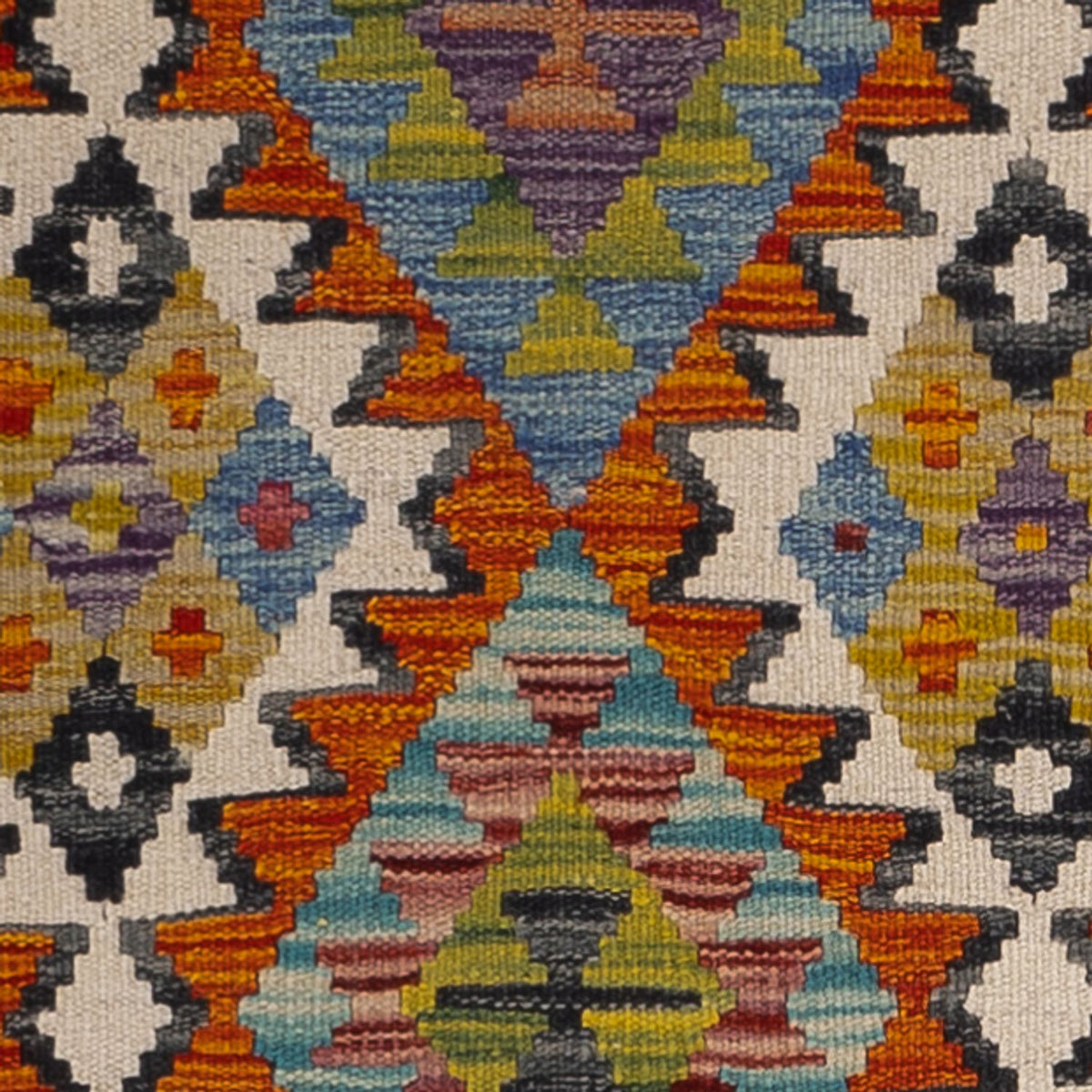 Läufer Kelim - Splash - 193 x 80 cm - mehrfarbig