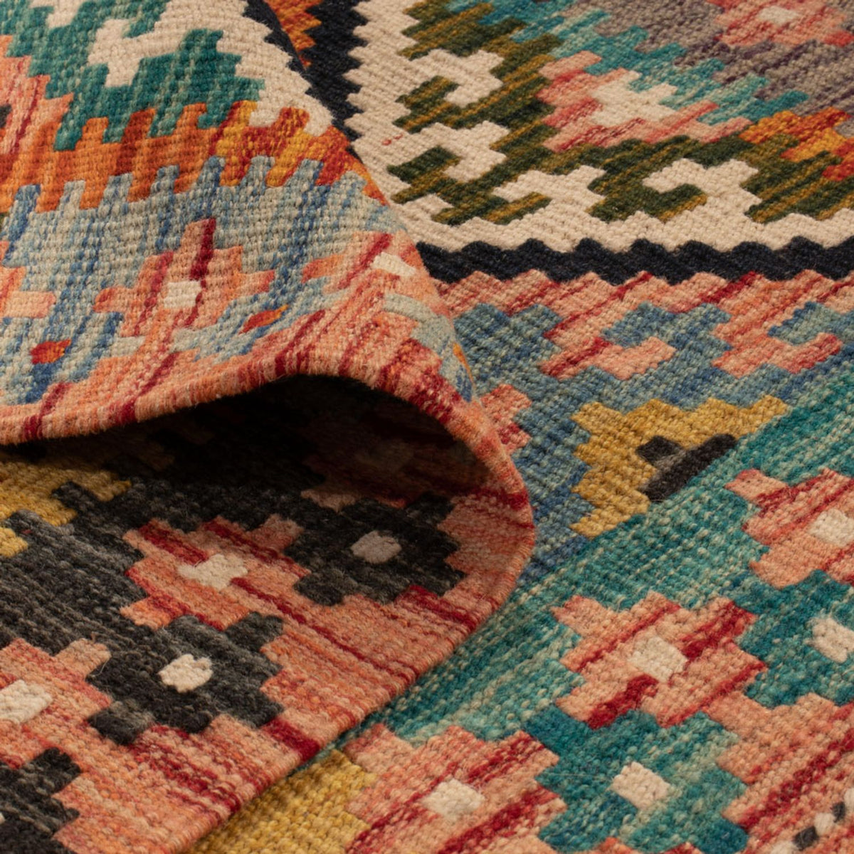 Kelim Teppich - Splash - 119 x 83 cm - mehrfarbig