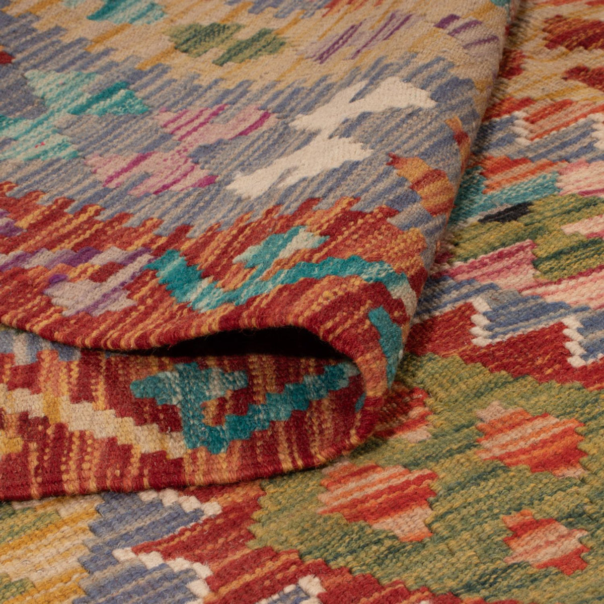 Kelim Teppich - Splash - 204 x 148 cm - mehrfarbig