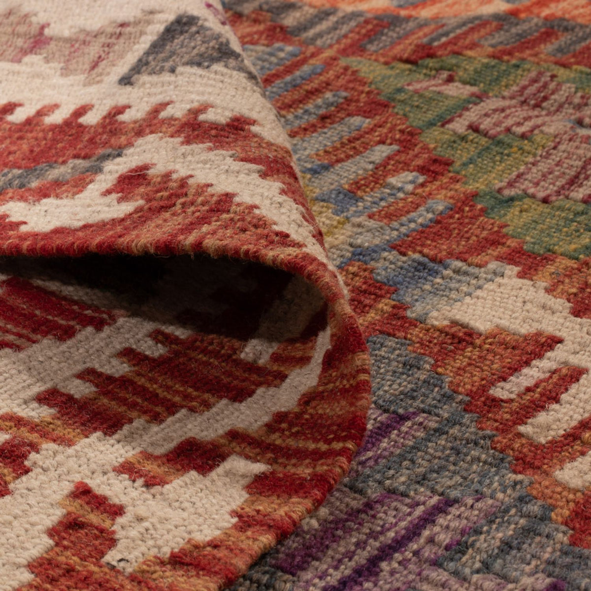 Kelim Teppich - Splash - 198 x 156 cm - mehrfarbig