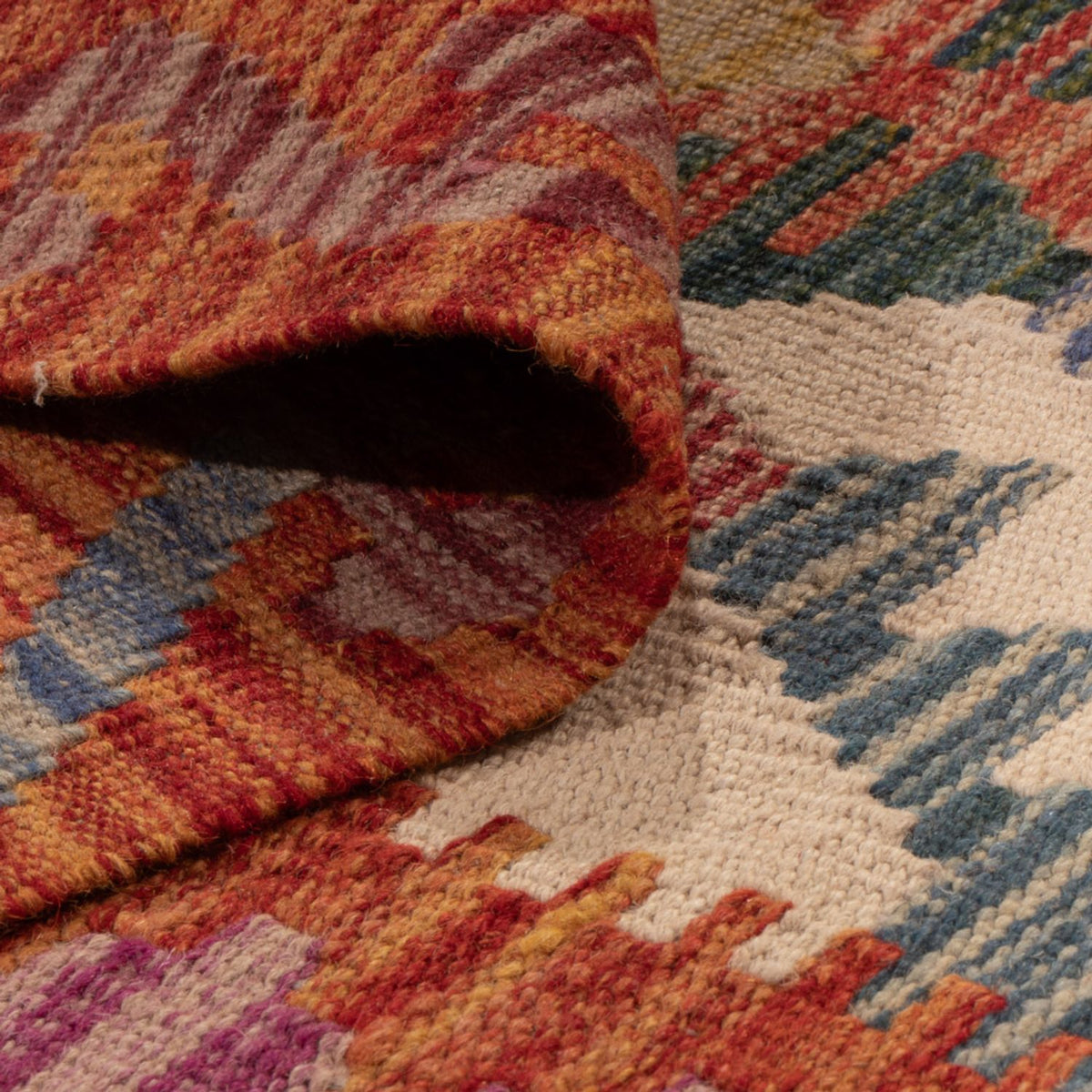 Kelim Teppich - Splash - 198 x 149 cm - mehrfarbig