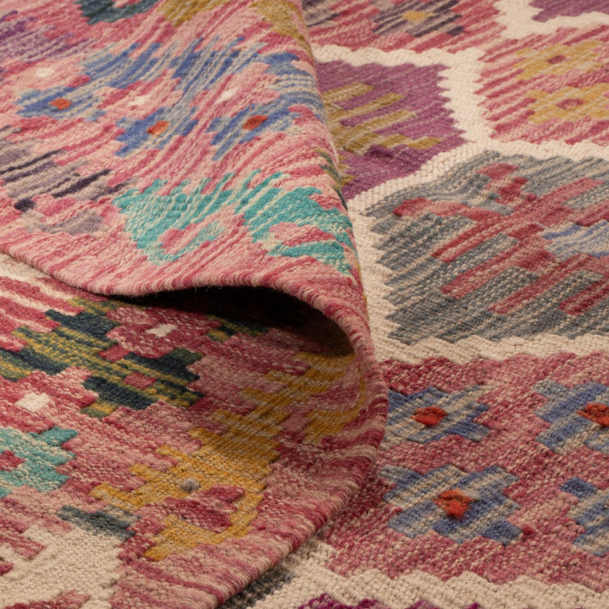 Kelim Teppich - Splash - 254 x 177 cm - mehrfarbig