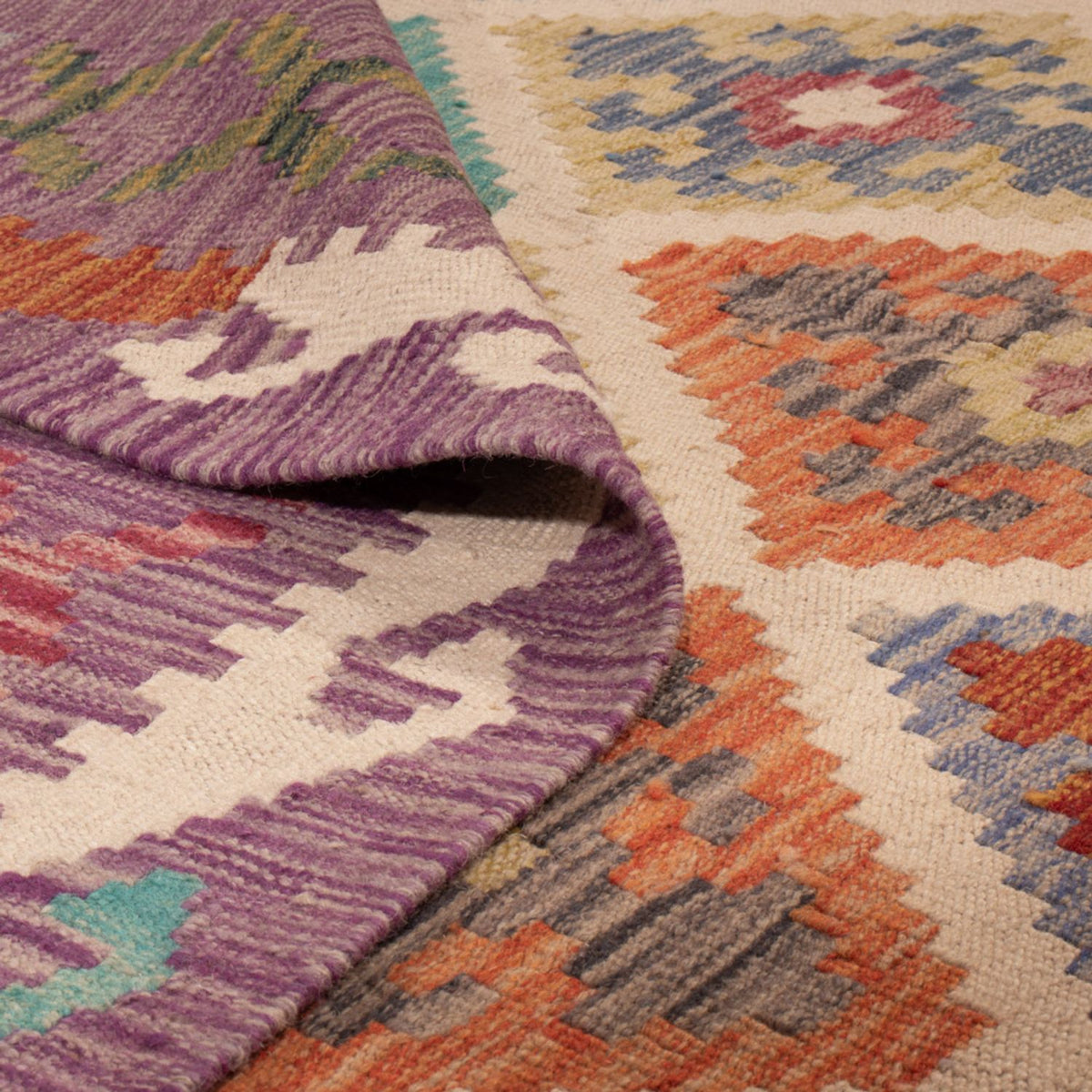 Kelim Teppich - Splash - 246 x 206 cm - mehrfarbig