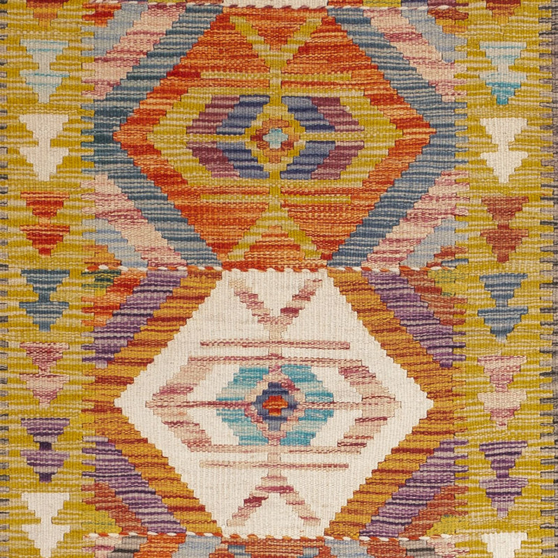 Läufer Kelim - Splash - 192 x 101 cm - mehrfarbig