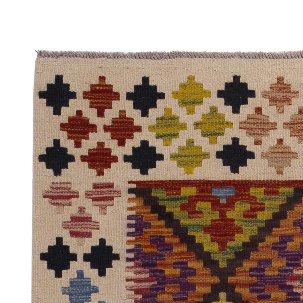 Läufer Kelim - Splash - 199 x 101 cm - mehrfarbig