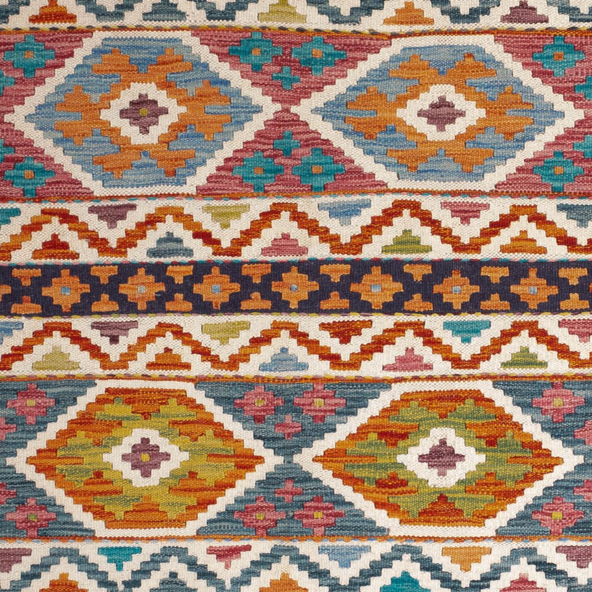 Kelim Teppich - Splash - 198 x 152 cm - mehrfarbig