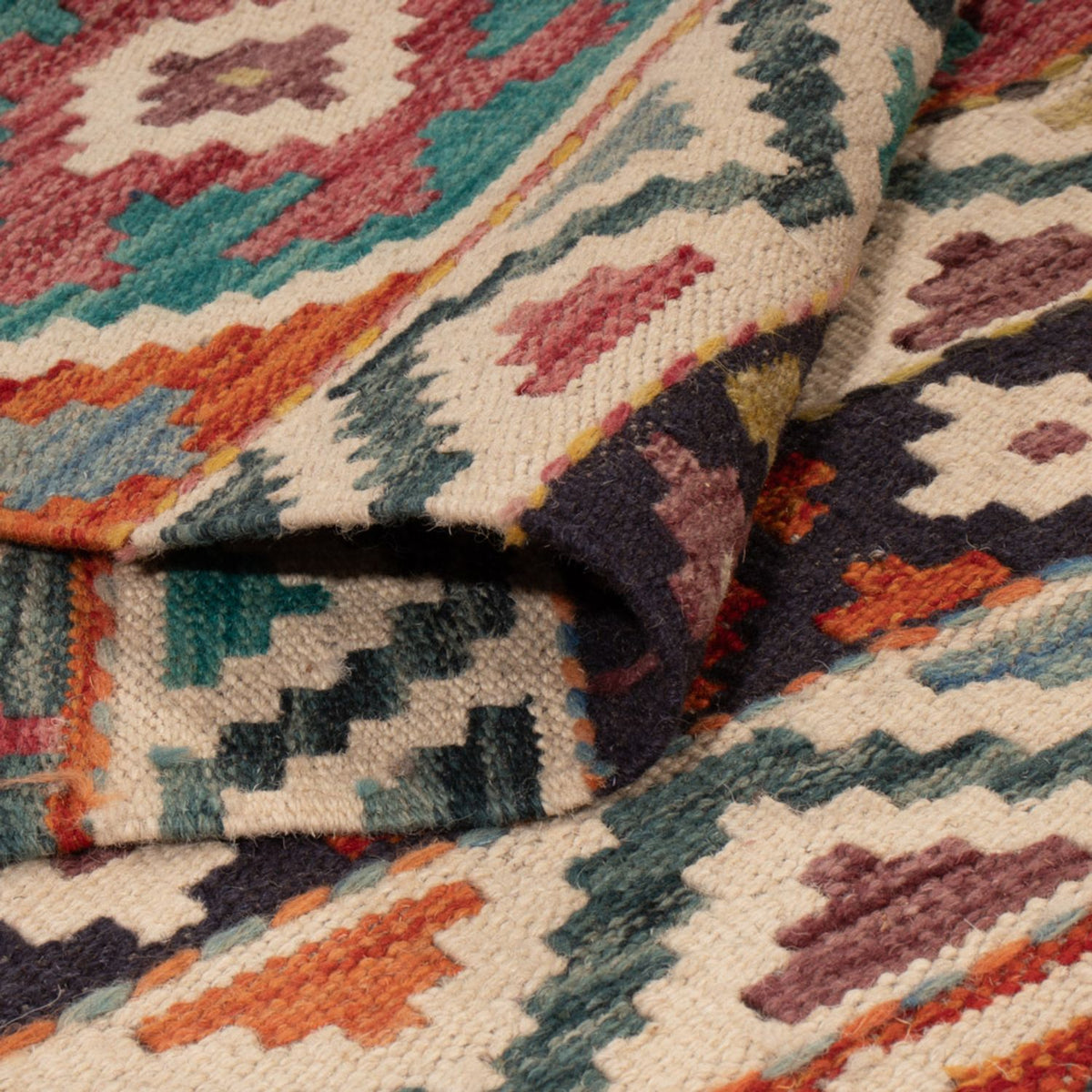 Kelim Teppich - Splash - 198 x 152 cm - mehrfarbig