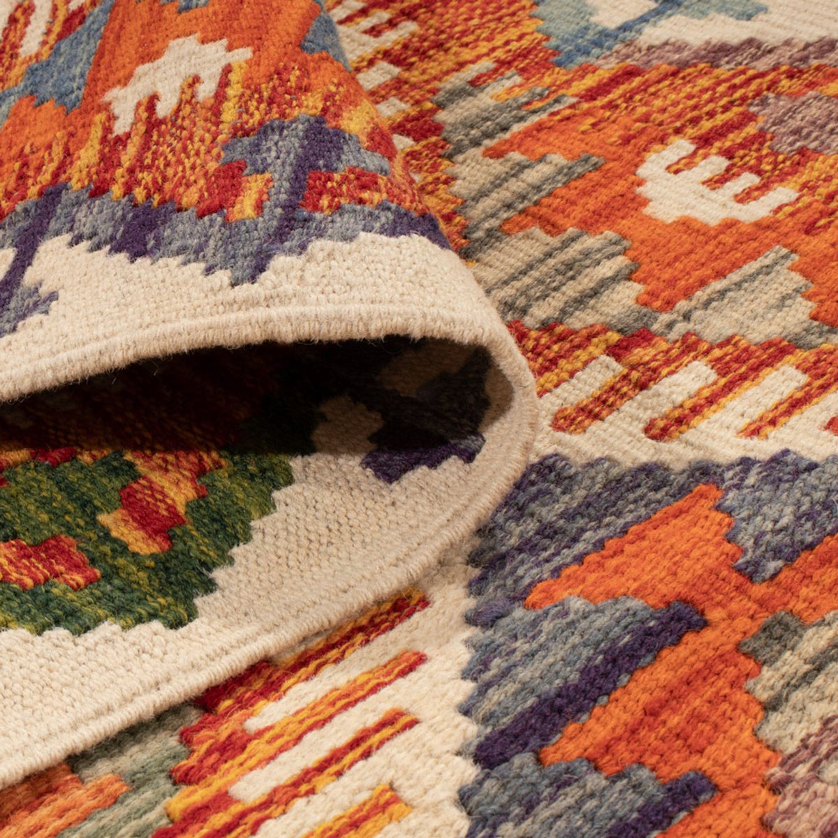 Läufer Kelim - Splash - 234 x 80 cm - mehrfarbig