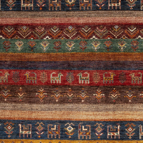 Gabbeh Teppich - Loribaft Perser - 244 x 176 cm - mehrfarbig
