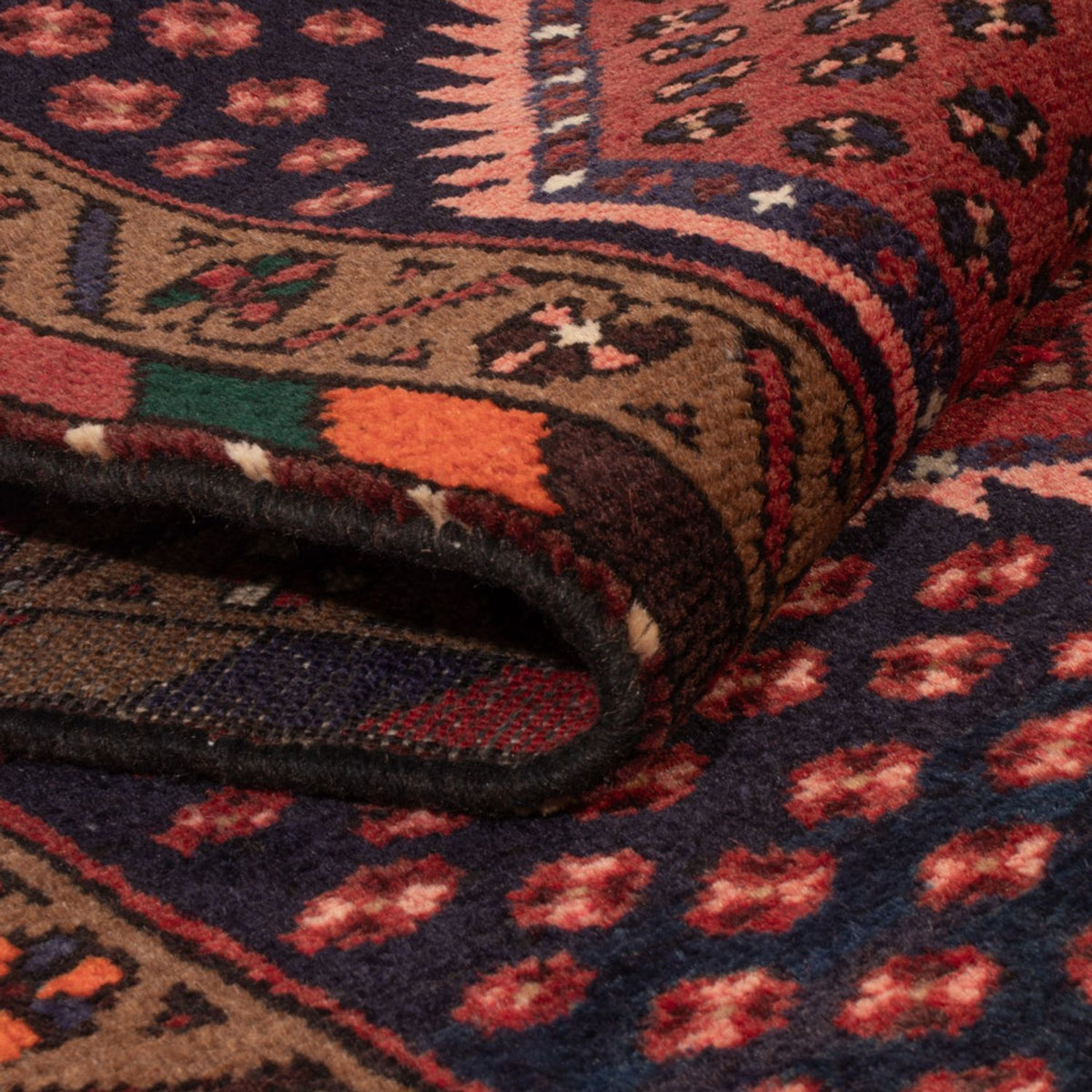 Perserteppich - Nomadic - 153 x 74 cm - dunkelrot