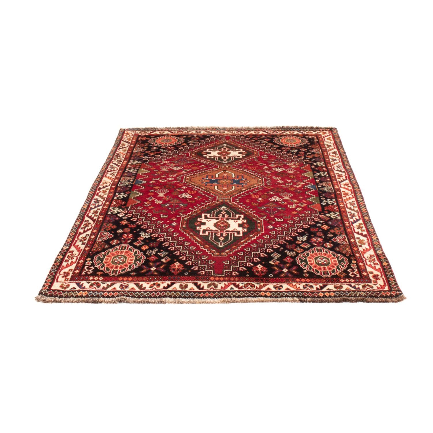 Perserteppich - Nomadic - 156 x 110 cm - dunkelrot