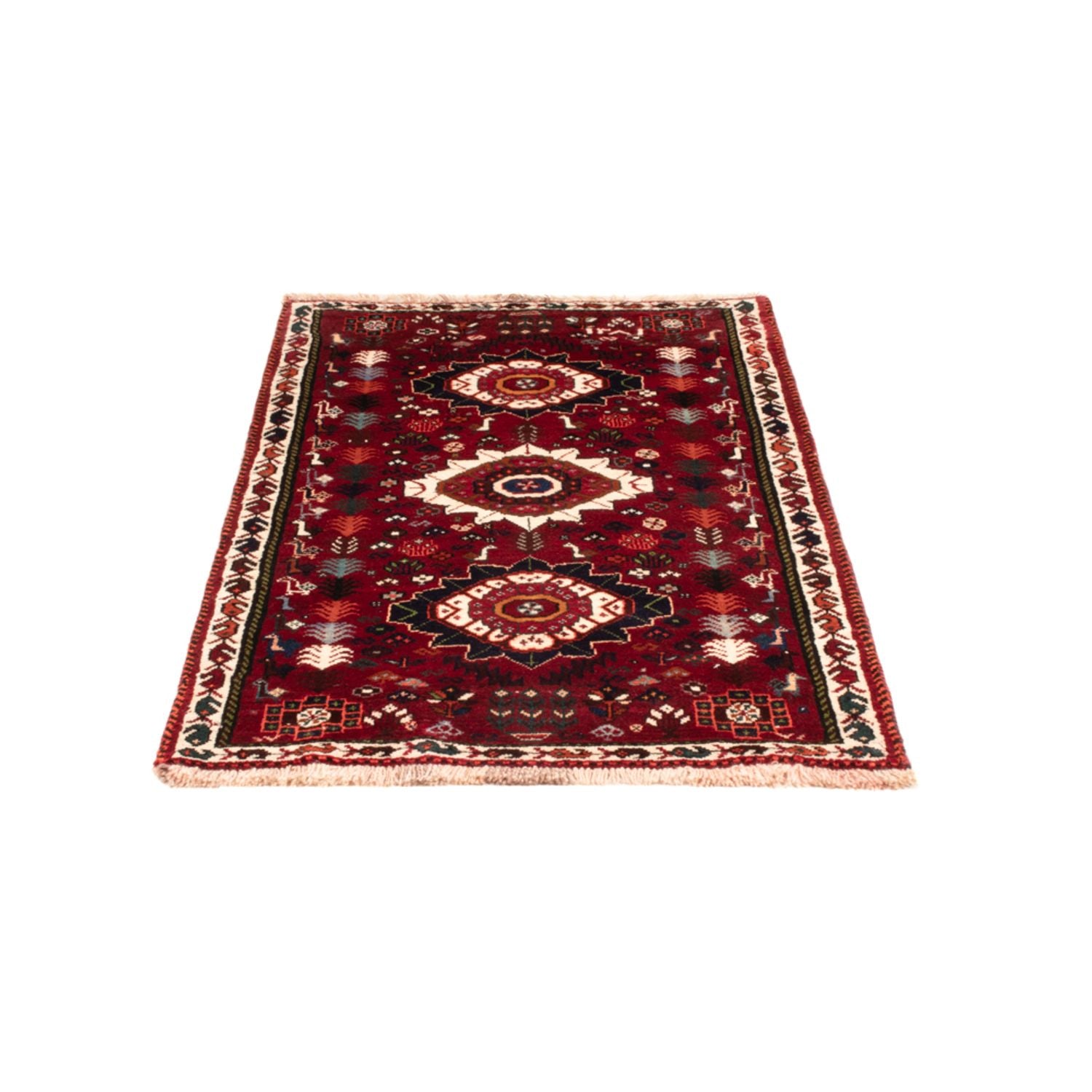 Perserteppich - Nomadic - 143 x 77 cm - dunkelrot