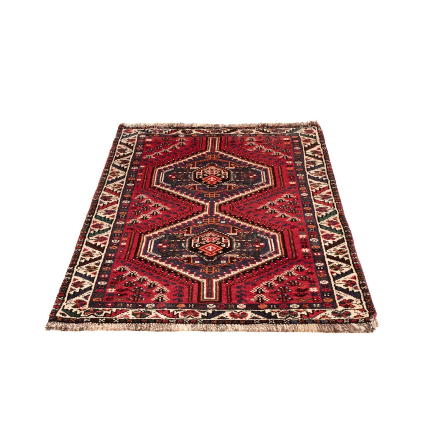 Perserteppich - Nomadic - 142 x 79 cm - dunkelrot