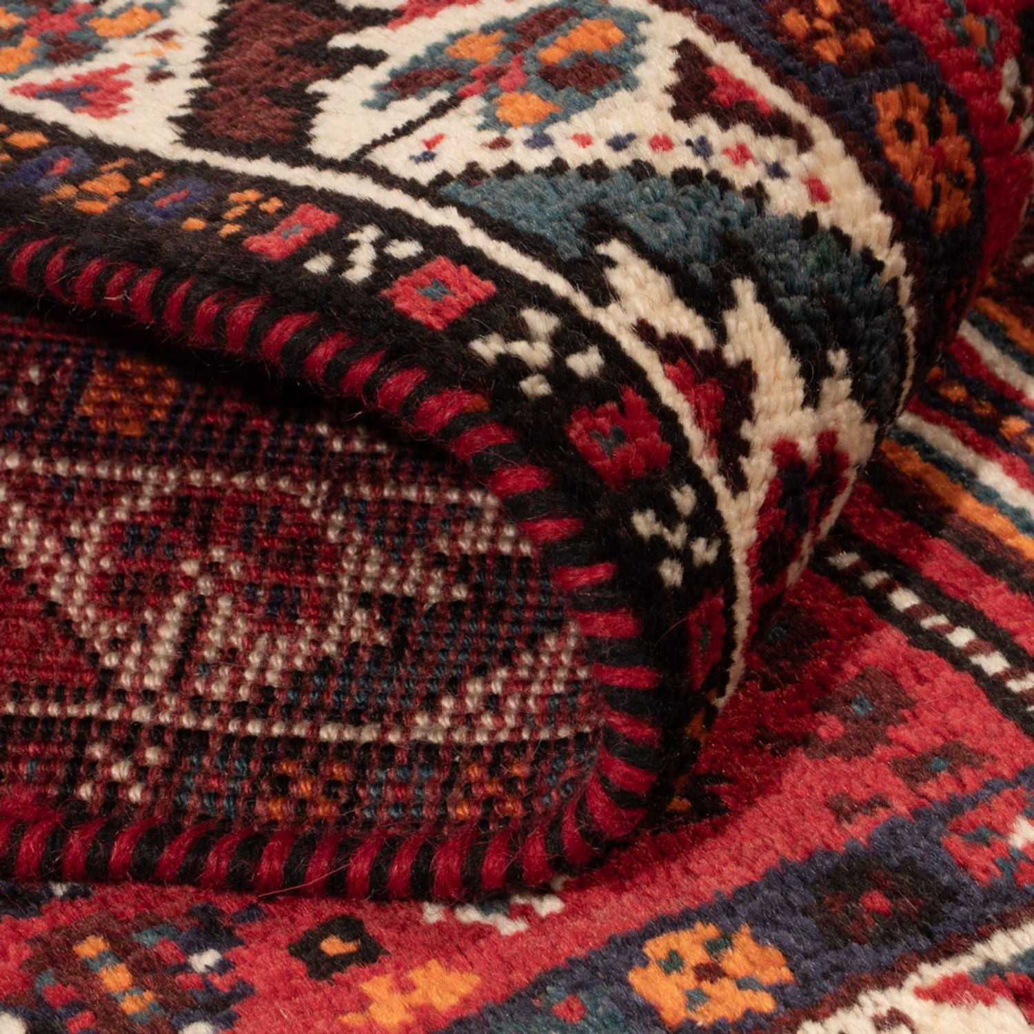 Perserteppich - Nomadic - 133 x 84 cm - dunkelrot
