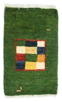 Gabbeh Teppich - Perser 60 x 40 cm - grün