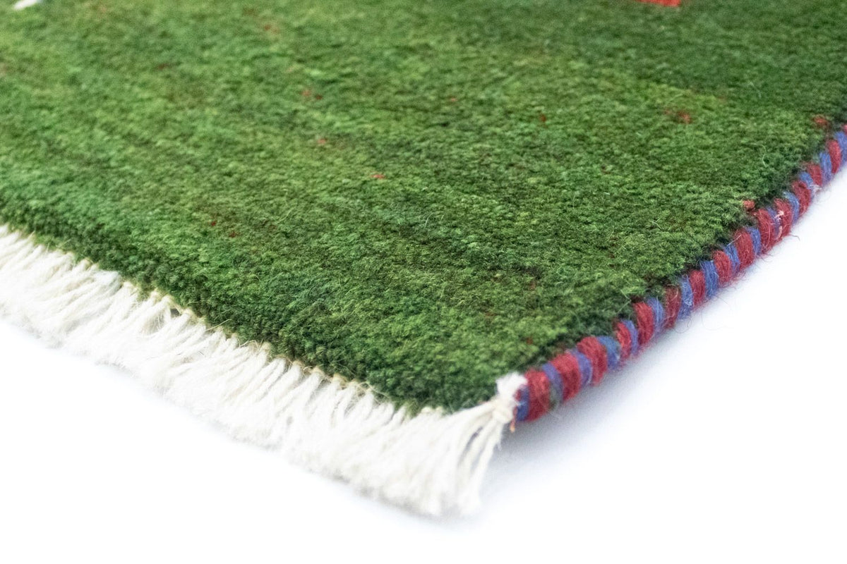 Gabbeh Teppich - Perser 60 x 40 cm - grün