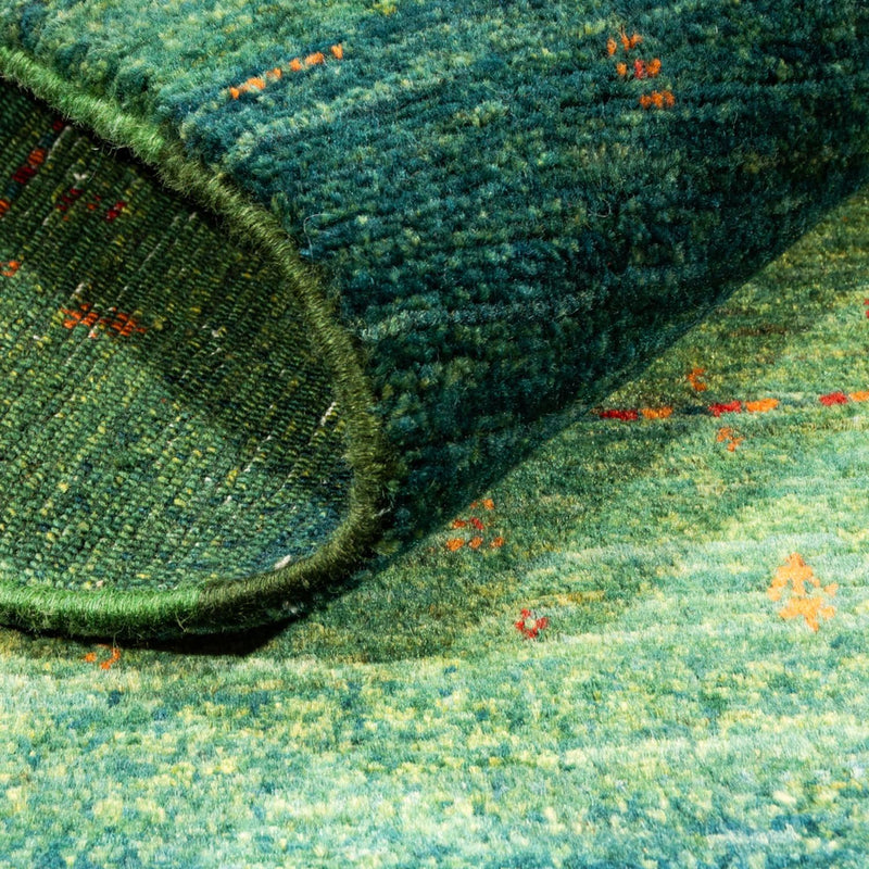 Gabbeh Teppich - Loribaft Perser - 152 x 107 cm - grün
