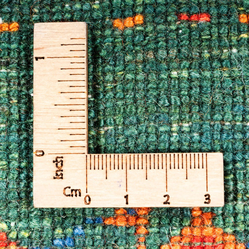 Gabbeh Teppich - Loribaft Perser - 148 x 97 cm - grün
