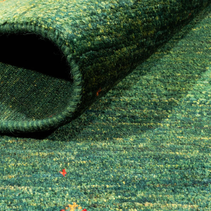 Gabbeh Teppich - Loribaft Perser - 241 x 162 cm - grün