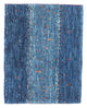 Gabbeh Teppich - Loribaft Perser - 63 x 50 cm - blau