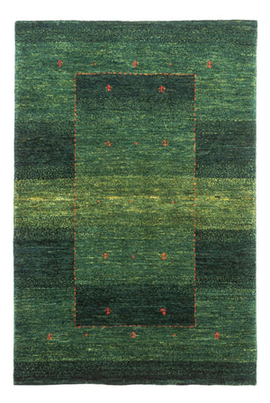 Gabbeh Teppich - Loribaft Perser - 120 x 79 cm - grün