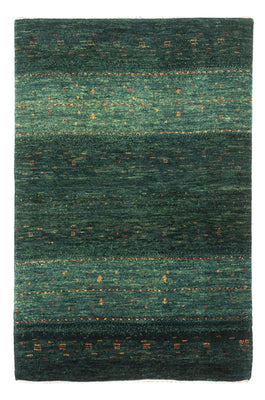 Gabbeh Teppich - Loribaft Perser - 129 x 84 cm - grün