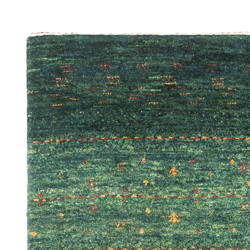 Gabbeh Teppich - Loribaft Perser - 129 x 84 cm - grün