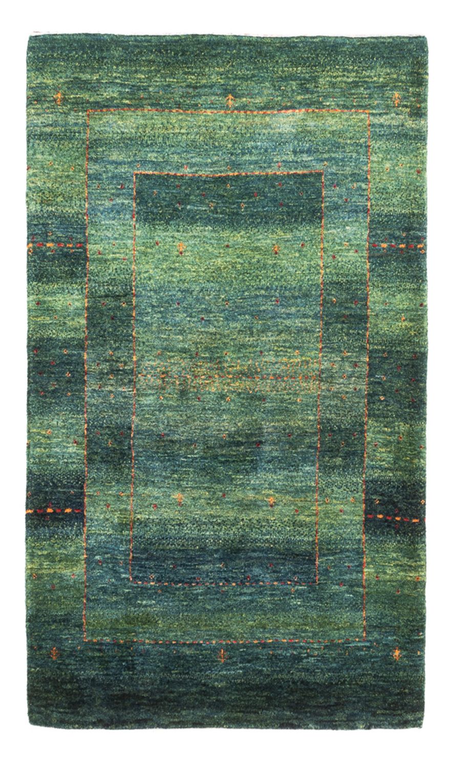 Gabbeh Teppich - Loribaft Perser - 135 x 83 cm - grün