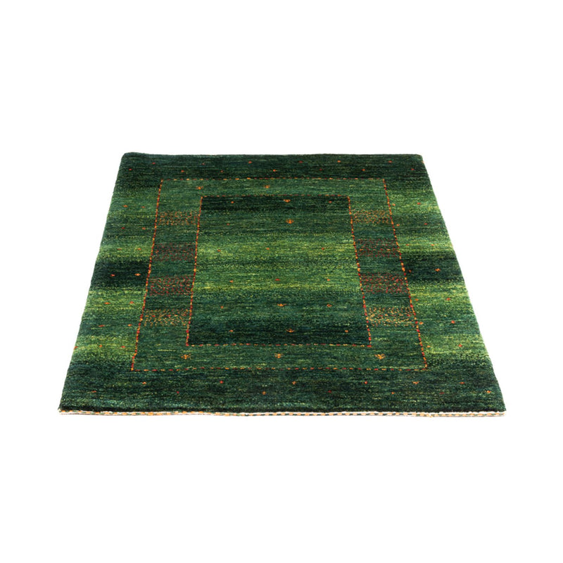Gabbeh Teppich - Loribaft Perser - 115 x 86 cm - grün