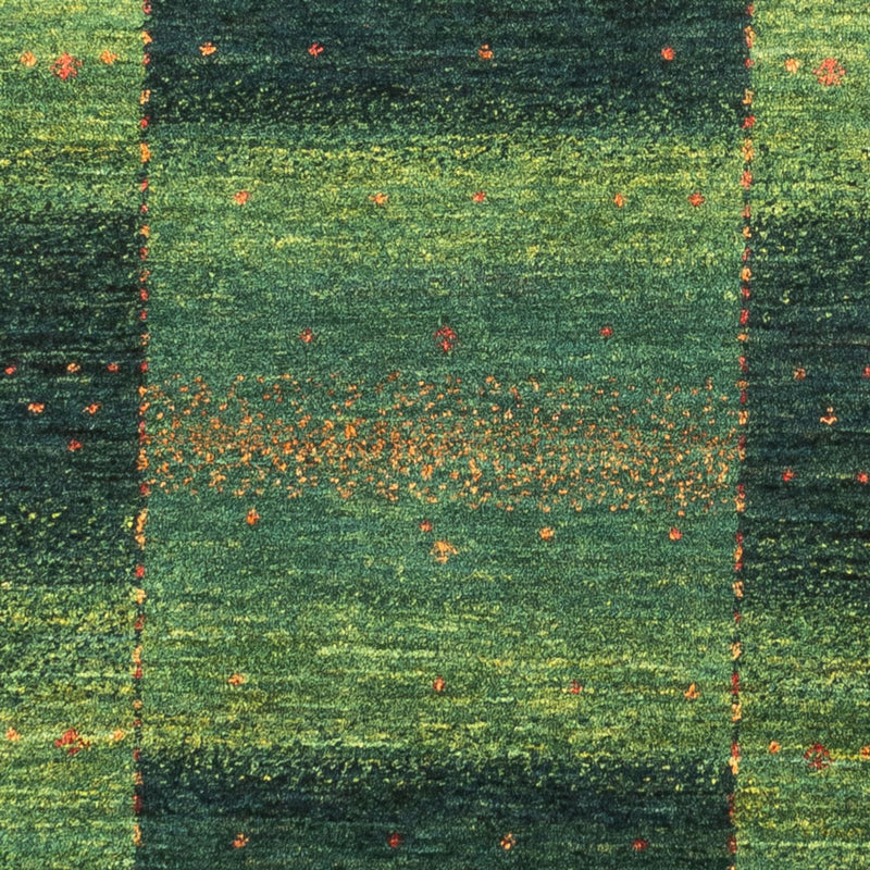 Gabbeh Teppich - Loribaft Perser - 136 x 84 cm - grün