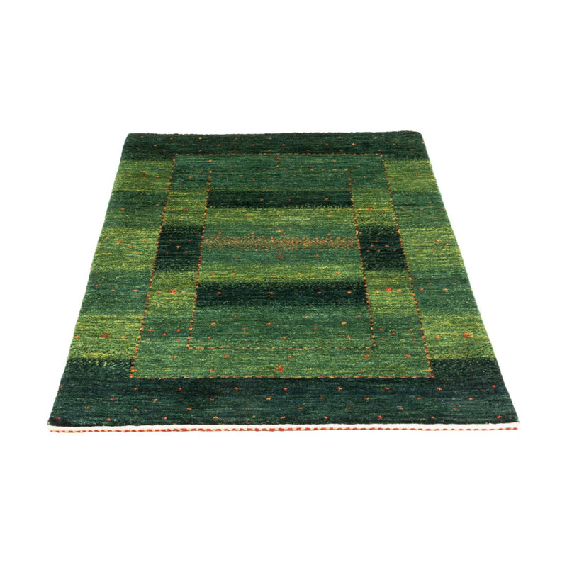 Gabbeh Teppich - Loribaft Perser - 136 x 84 cm - grün