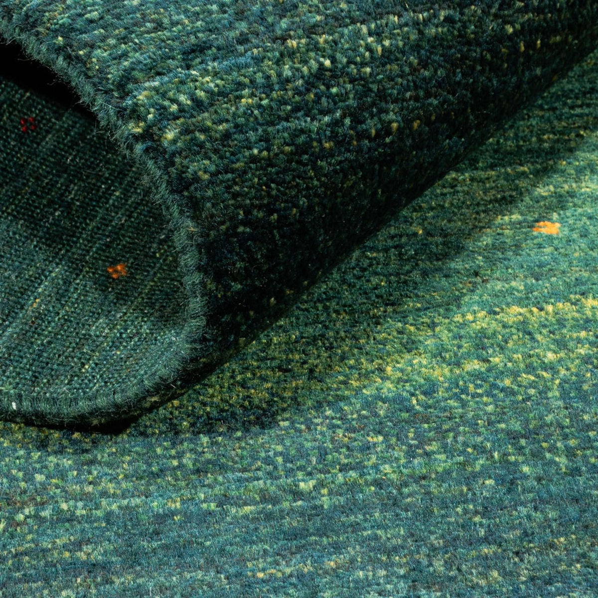 Gabbeh Teppich - Loribaft Perser - 144 x 84 cm - grün