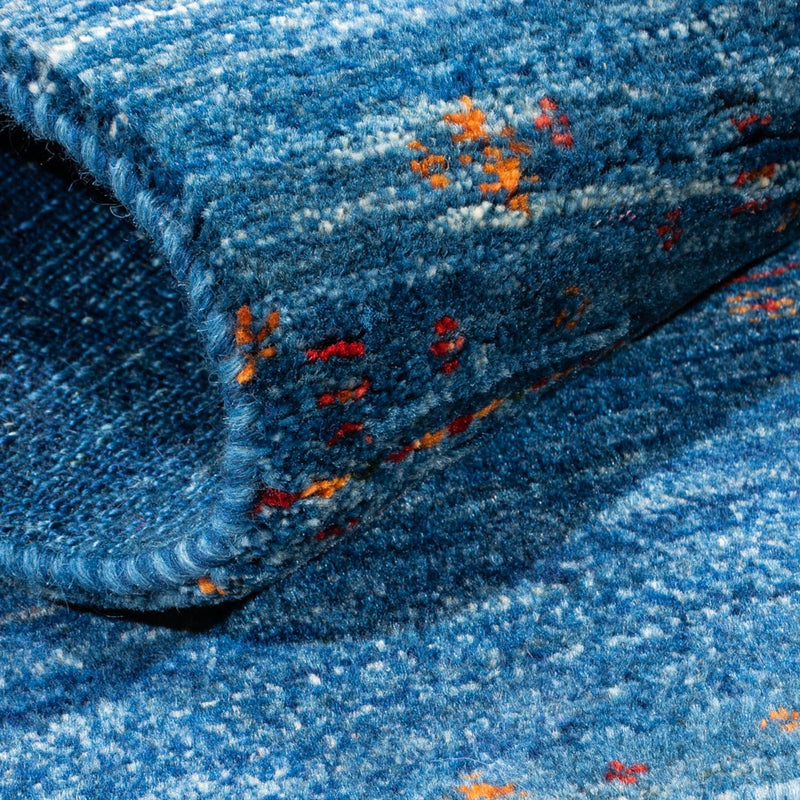 Gabbeh Teppich - Loribaft Perser - 120 x 80 cm - blau