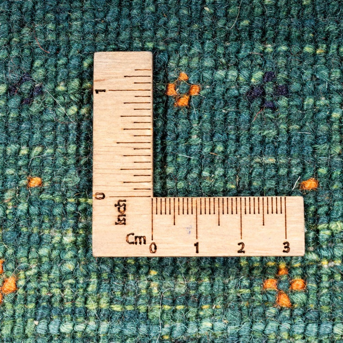 Gabbeh Teppich - Loribaft Perser - 124 x 87 cm - grün