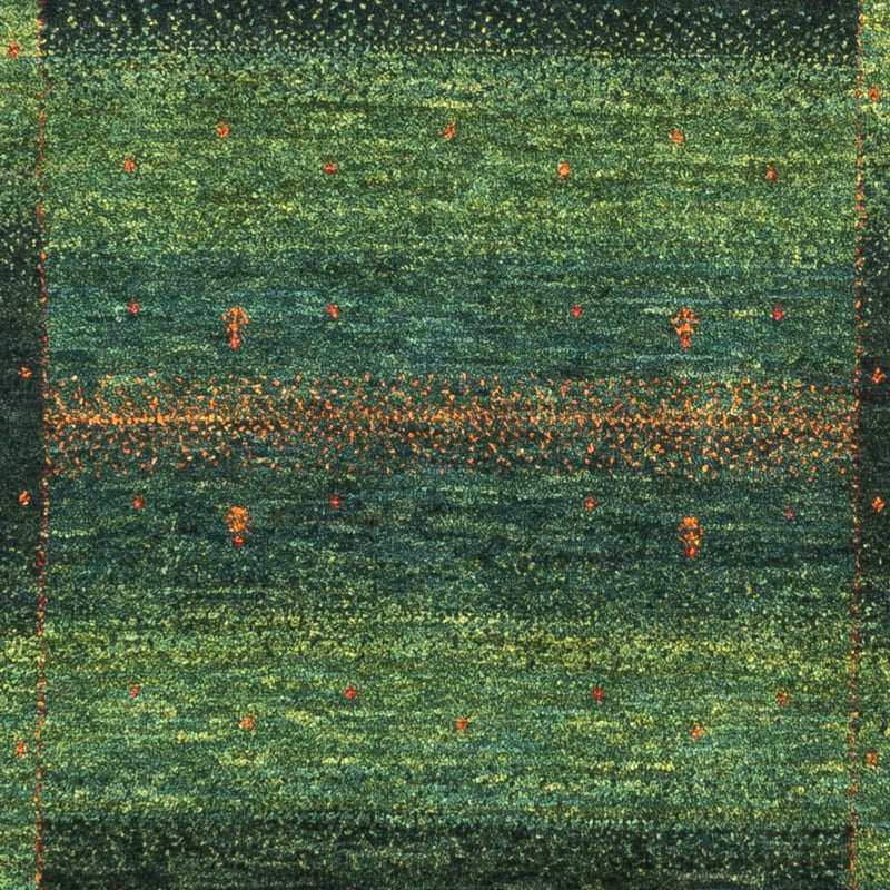 Gabbeh Teppich - Loribaft Perser - 129 x 82 cm - grün