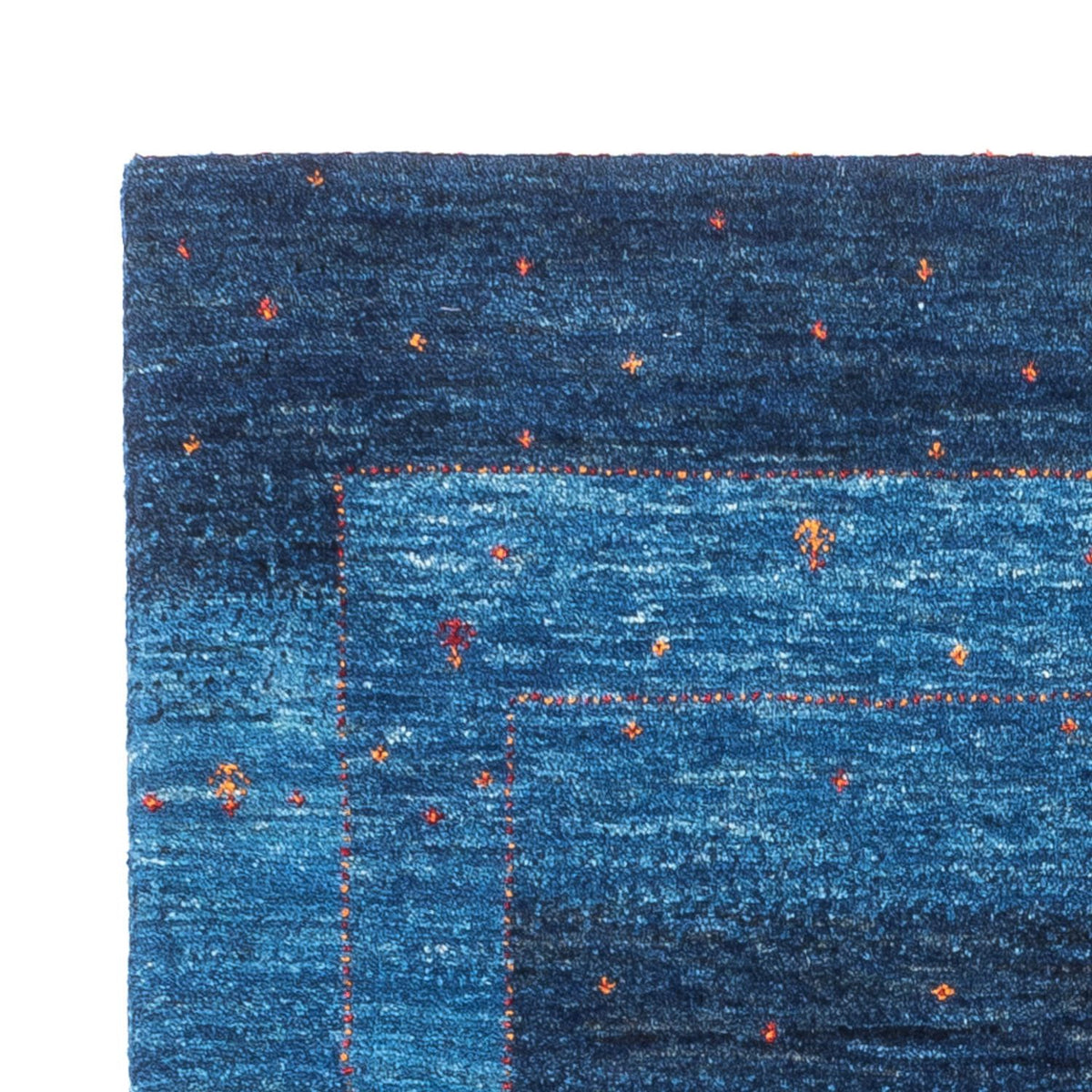 Gabbeh Teppich - Loribaft Perser - 129 x 85 cm - blau