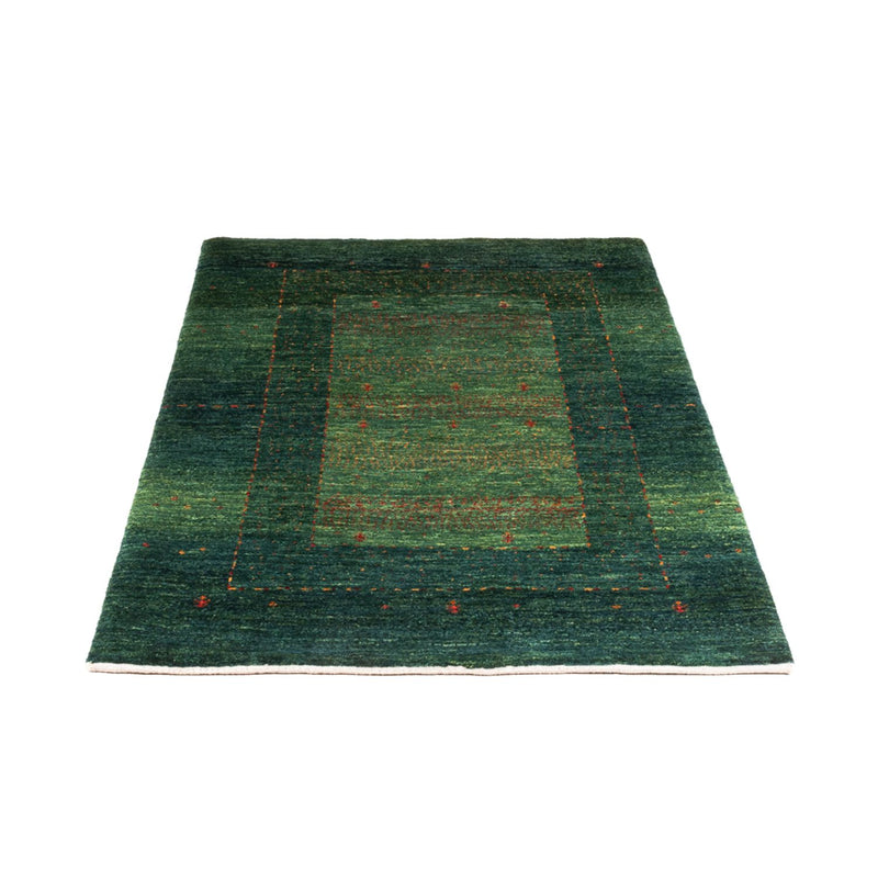 Gabbeh Teppich - Loribaft Perser - 132 x 85 cm - grün