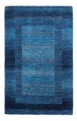 Gabbeh Teppich - Loribaft Perser - 134 x 88 cm - blau