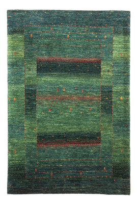 Gabbeh Teppich - Loribaft Perser - 125 x 86 cm - grün