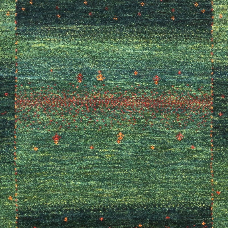 Gabbeh Teppich - Loribaft Perser - 125 x 86 cm - grün