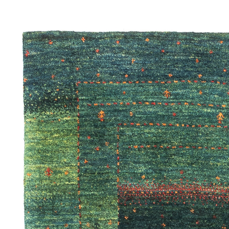 Gabbeh Teppich - Loribaft Perser - 125 x 86 cm - grün