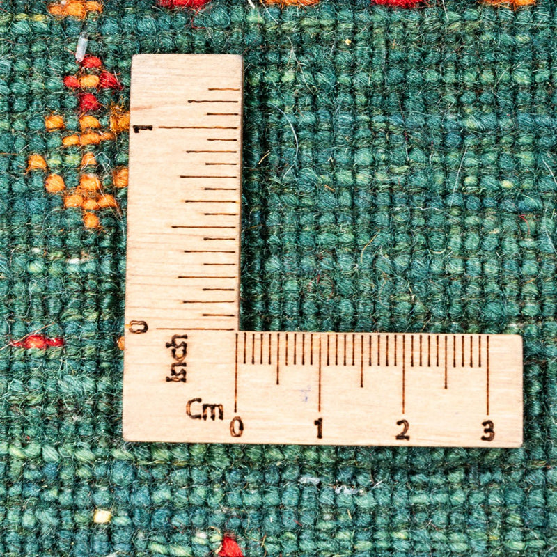 Gabbeh Teppich - Loribaft Perser - 125 x 86 cm - grün