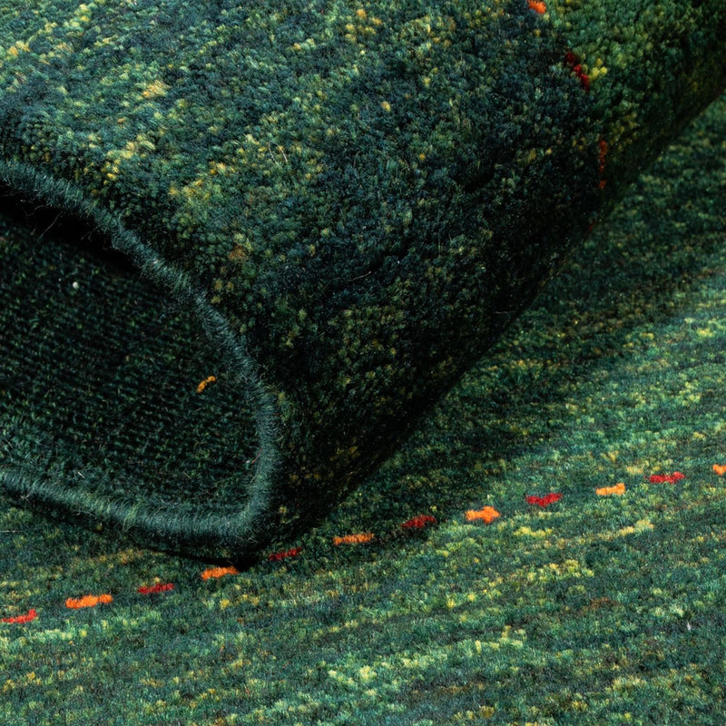 Gabbeh Teppich - Loribaft Perser - 120 x 80 cm - grün