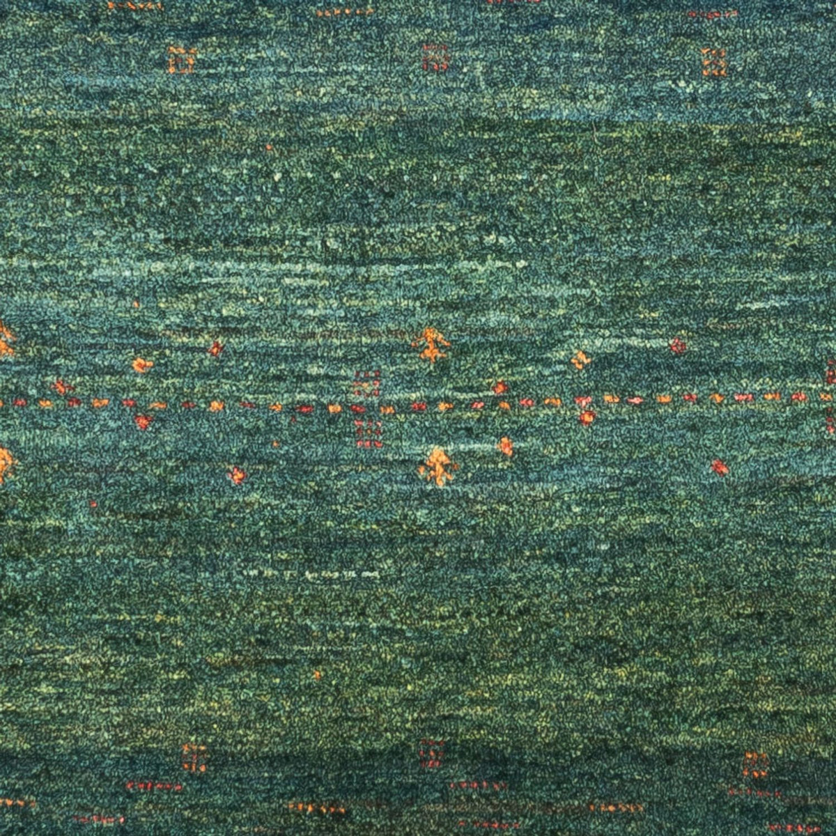 Gabbeh Teppich - Loribaft Perser - 125 x 85 cm - grün
