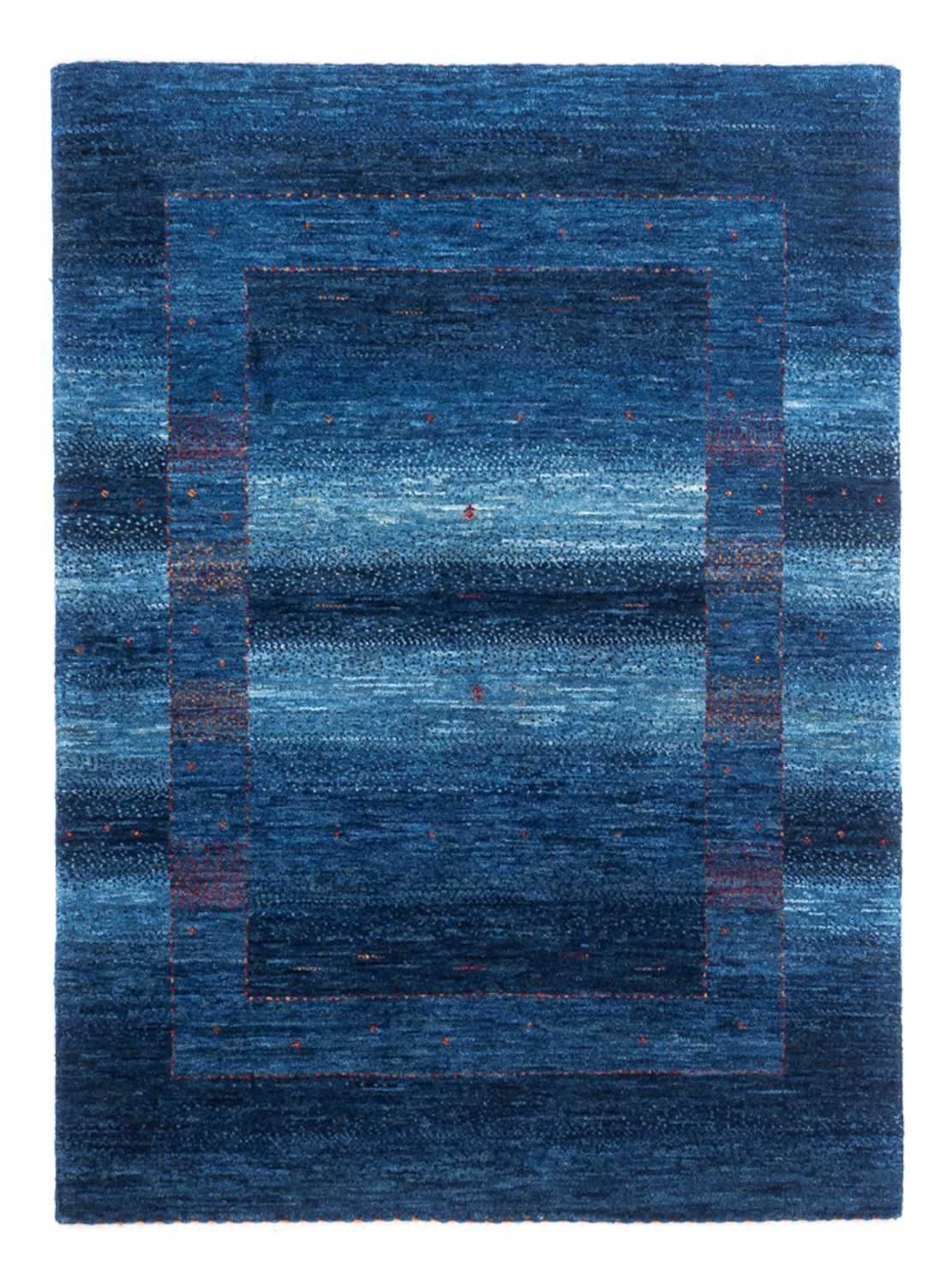 Gabbeh Teppich - Loribaft Perser - 122 x 91 cm - blau
