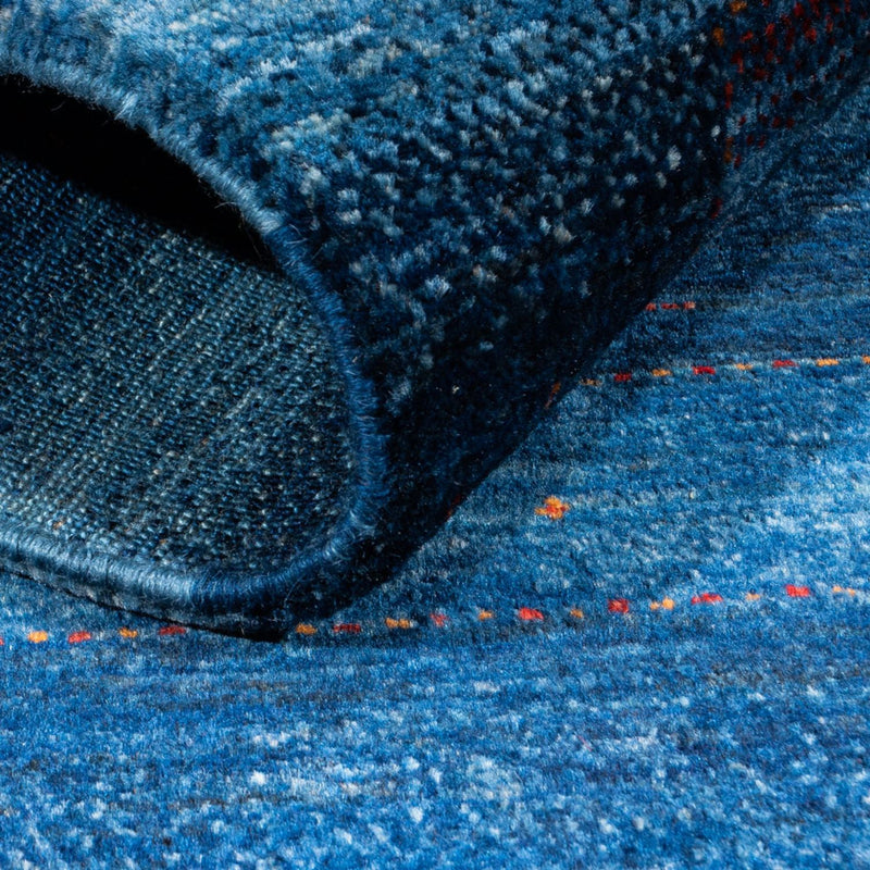 Gabbeh Teppich - Loribaft Perser - 122 x 91 cm - blau