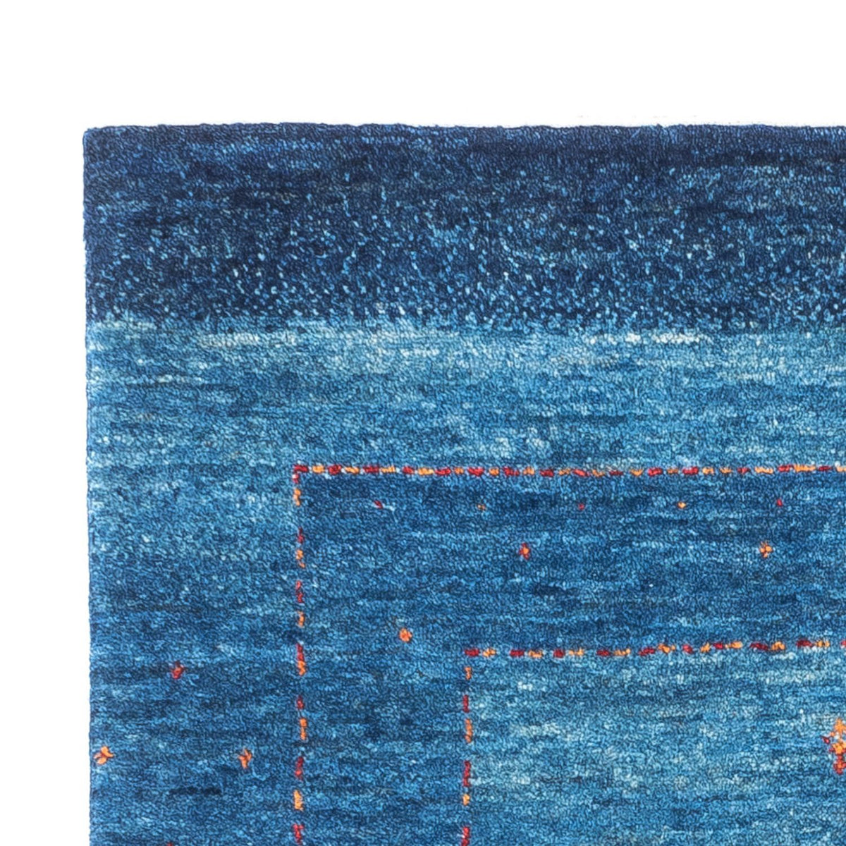 Gabbeh Teppich - Loribaft Perser - 122 x 83 cm - blau